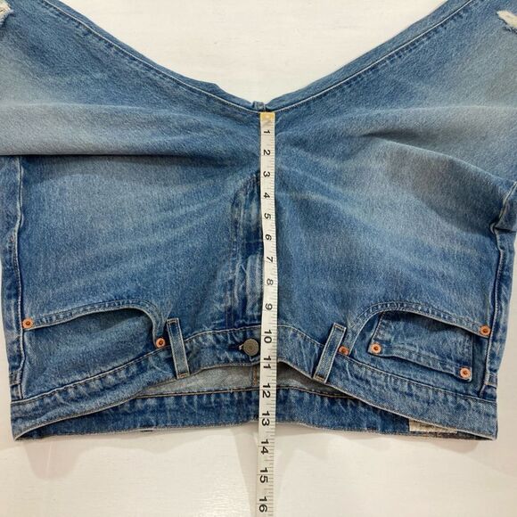 Levi’s Women’s 38x26 511 Big E Distressed Destroyed Cutoff Raw Hem Grunge Denim - Picture 12 of 14